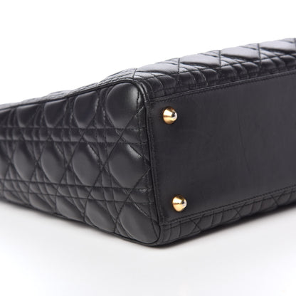 Christian Dior Lambskin Cannage Large Lady Dior Black 8 of 9