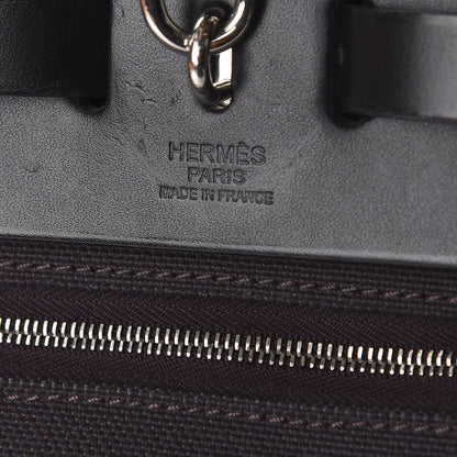 Hermes Military Toile Vache Hunter Herbag Zip PM 31 Prune Black 9 of 13