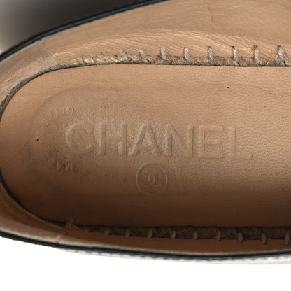 Chanel Lambskin CC Espadrilles 38 Black 9 of 9