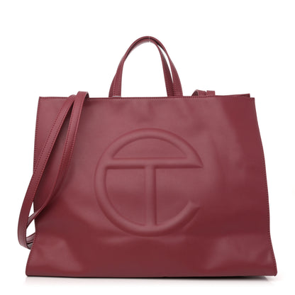 Telfar Vegan Leather Large Shopping Bag Oxblood 1 of 12