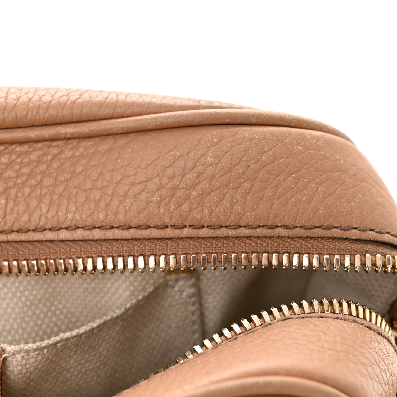 Gucci Pebbled Calfskin Small Soho Disco Bag Camelia 11 of 11