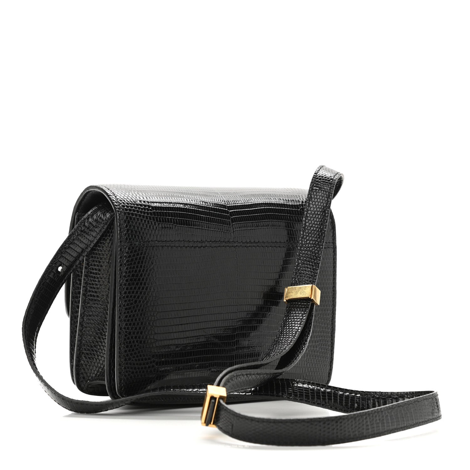 Celine Lizard Small Classic Box Flap Bag Black 3 of 10