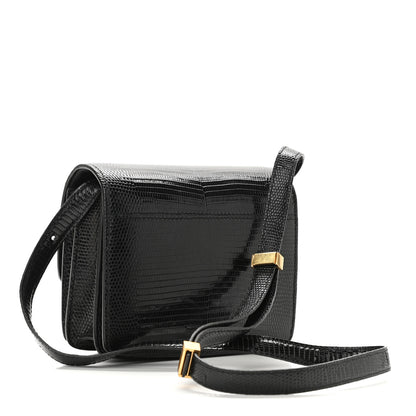 Celine Lizard Small Classic Box Flap Bag Black 3 of 10