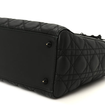 Christian Dior Ultra Matte Calfskin Cannage Medium Lady Dior Black 10 of 10