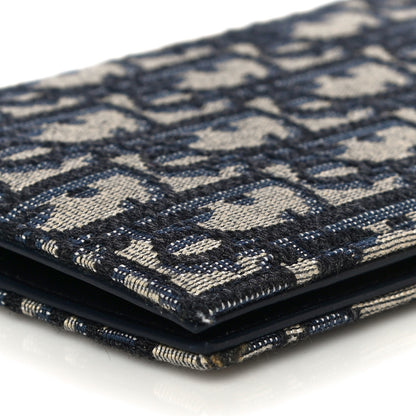 Christian Dior Oblique Bi-Fold Card Holder Blue 9 of 15