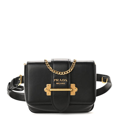 Prada City Calf Cahier Belt Bag Black 1 of 9