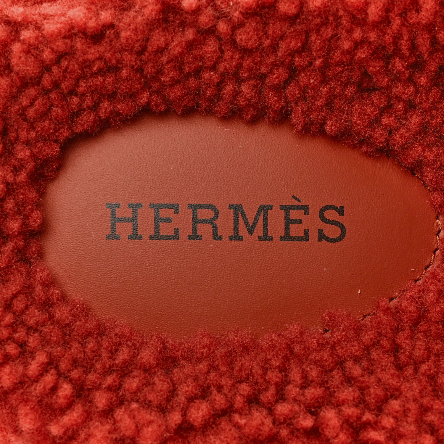Hermes Woolskin Womens Chypre Sandals 38 Rouge De Turin 7 of 8