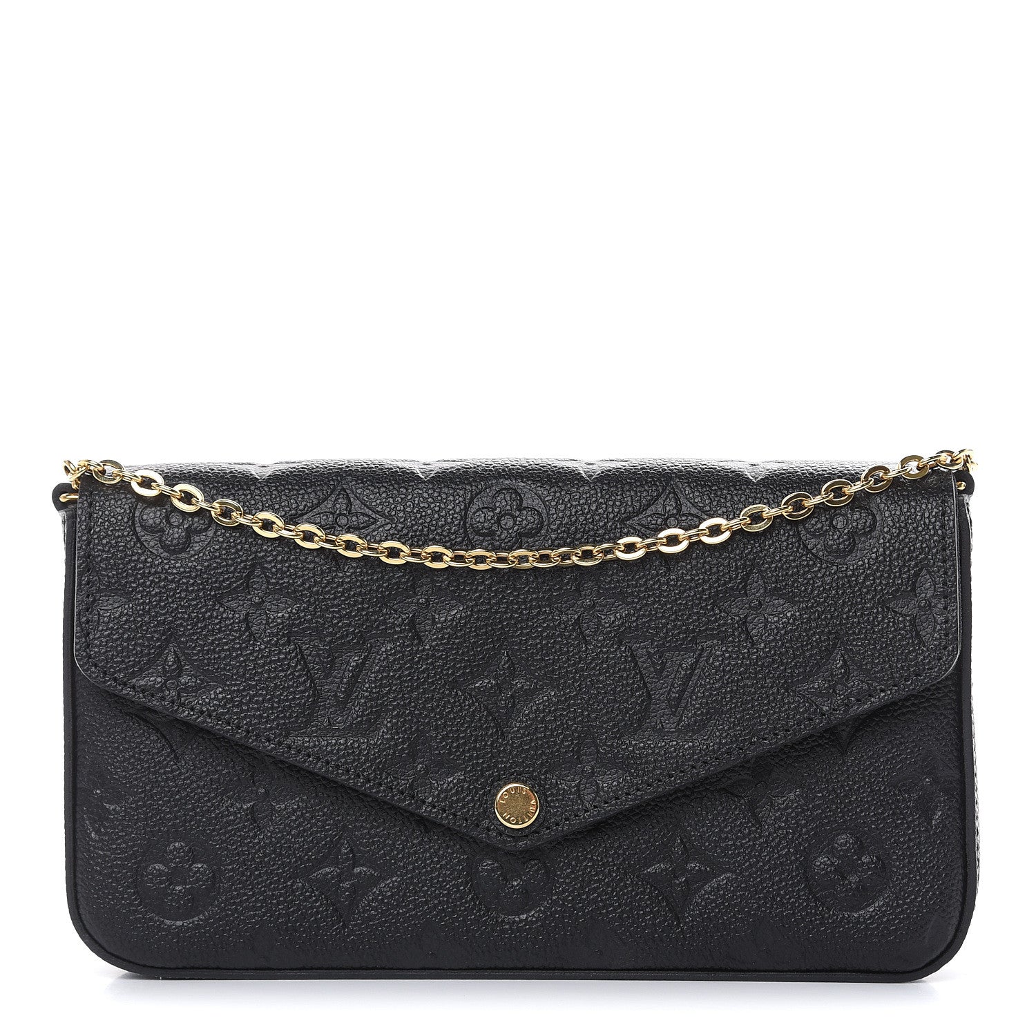 Louis Vuitton Empreinte Pochette Felicie Chain Wallet Black 1 of 16
