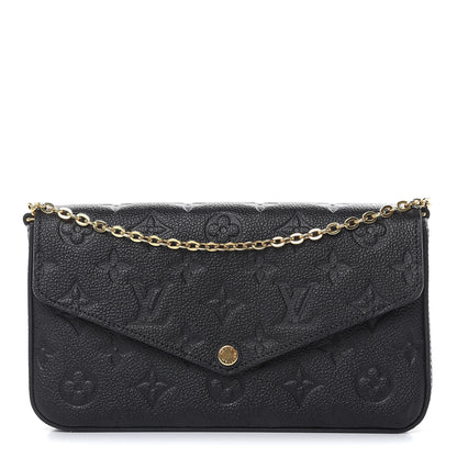 Louis Vuitton Empreinte Pochette Felicie Chain Wallet Black 1 of 16