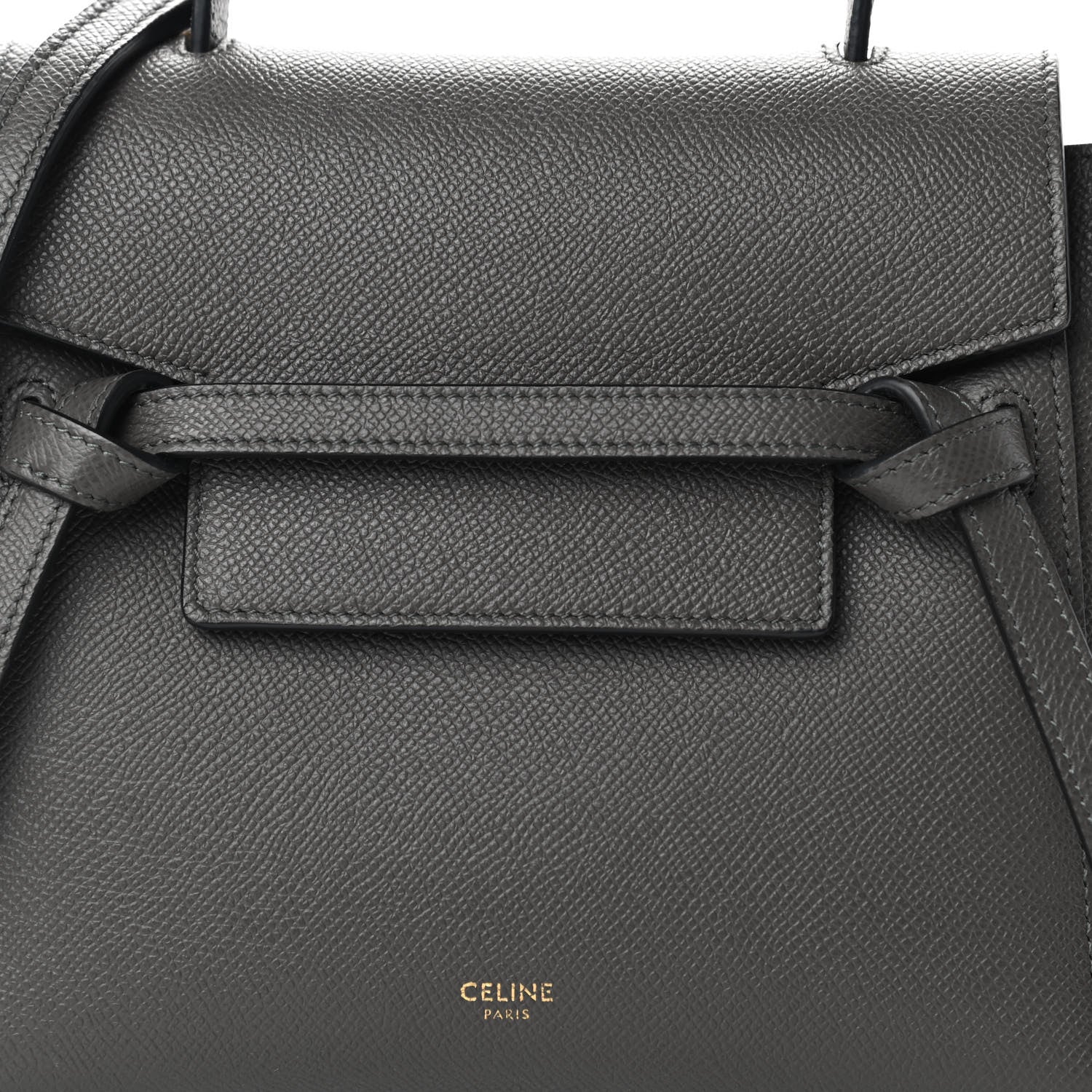 Celine Grained Calfskin Nano Belt Bag Grey 9 of 9