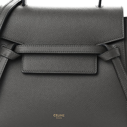 Celine Grained Calfskin Nano Belt Bag Grey 9 of 9