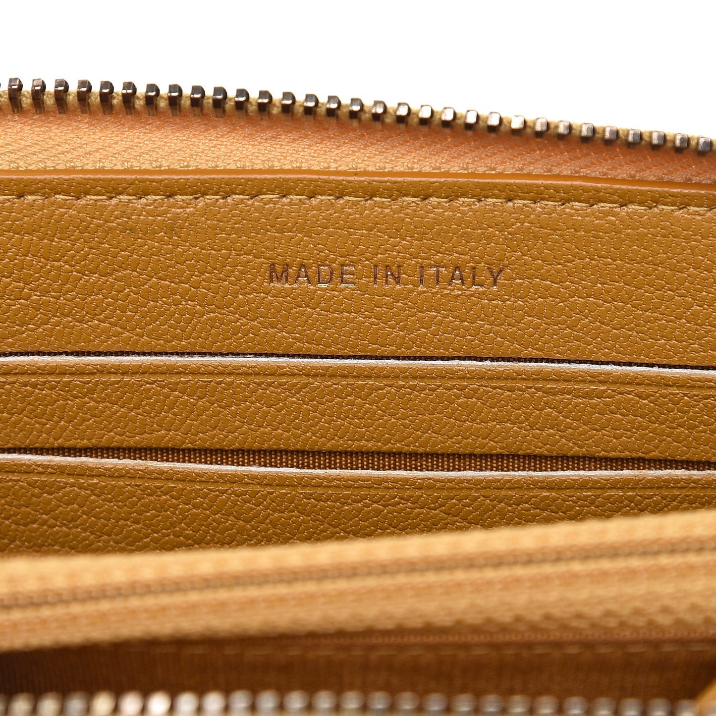 Patent Quilted Small Zip Around Wallet Camel