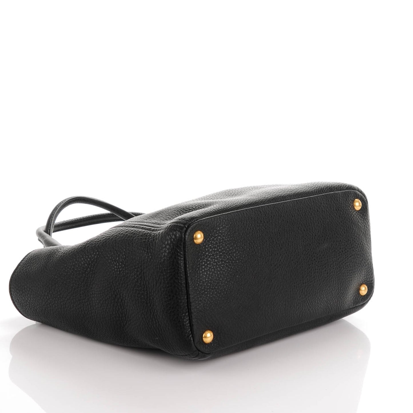 Vitello Daino Side Pocket Tote Nero Black