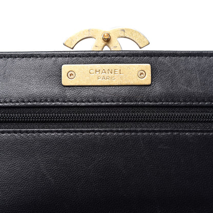 Chanel Lambskin Quilted CC Chic Wallet on Chain WOC Black Gold 7 of 10