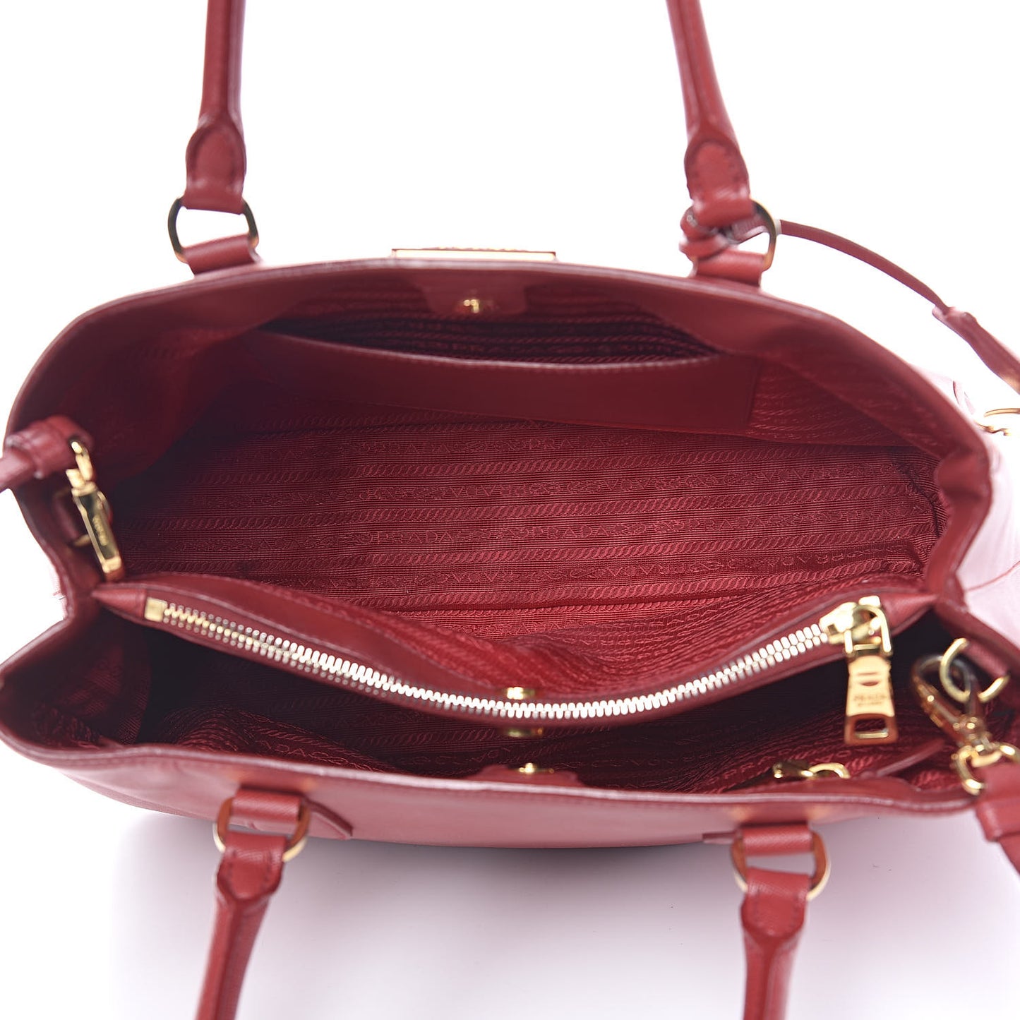 Saffiano Lux Medium Tote Fuoco