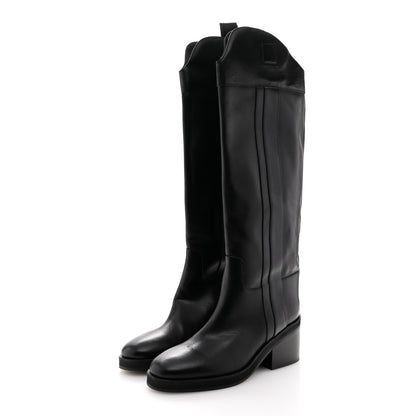 Jimmy Choo Calfskin Tonya 70 Knee High Boots 40.5 Black 4 of 11