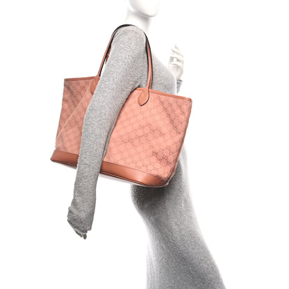 Gucci Monogram Textured Dollar Calfskin Large Ophidia Shopping Tote Cloche Rose Pink 2 of 13