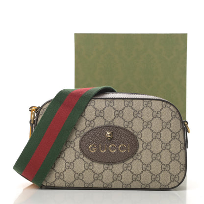 Gucci GG Supreme Monogram Web Neo Vintage Shoulder Bag Beige New Acero Crop 11 of 11