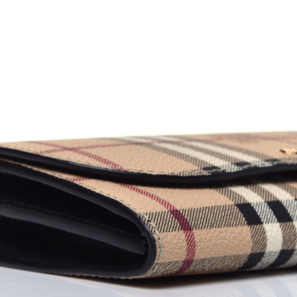 Burberry Haymarket Check Henley Wallet On Chain Black 8 of 10