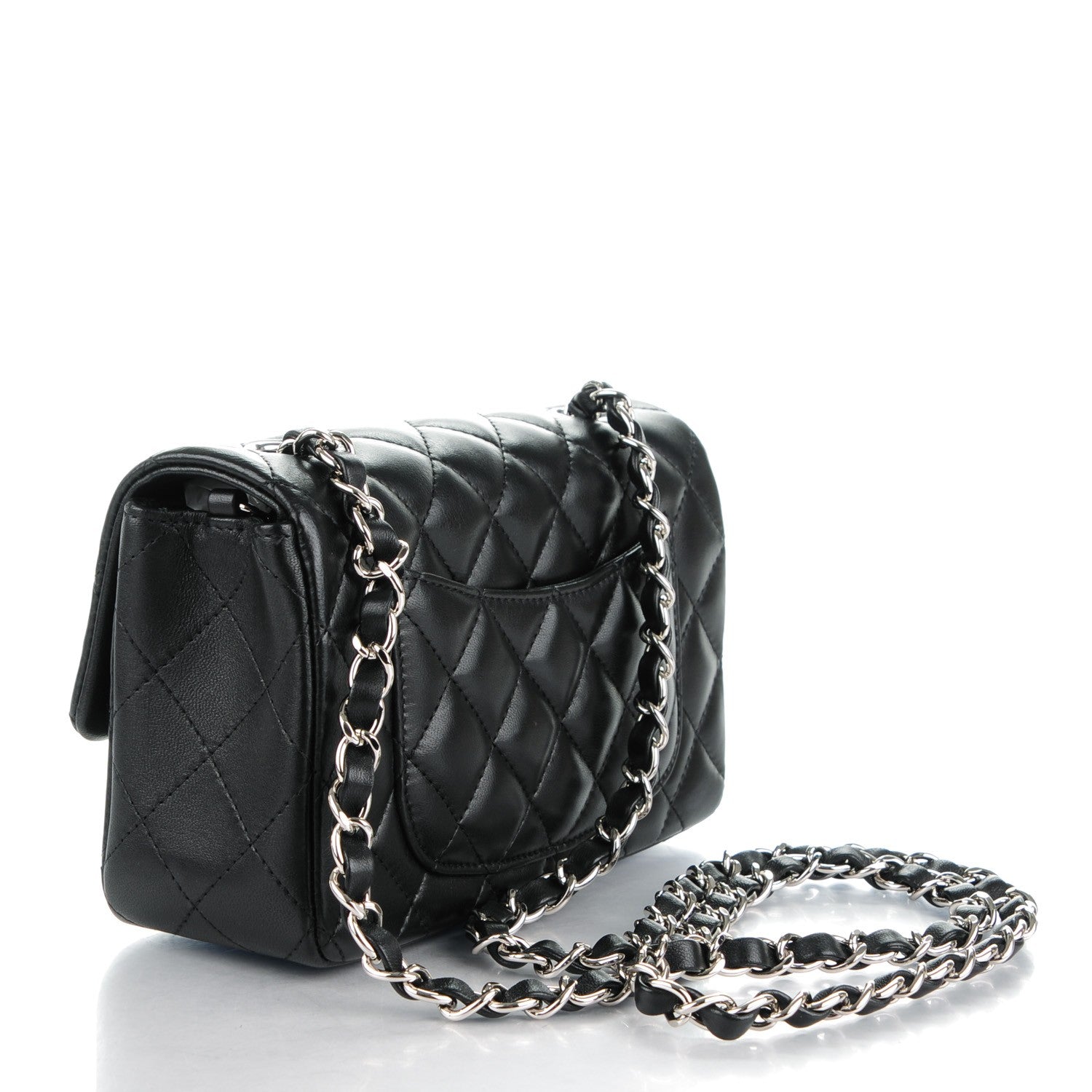 Chanel Lambskin Quilted Mini Rectangular Flap Black 3 of 8