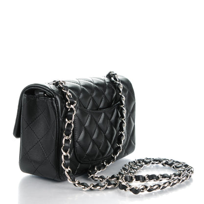 Chanel Lambskin Quilted Mini Rectangular Flap Black 3 of 8