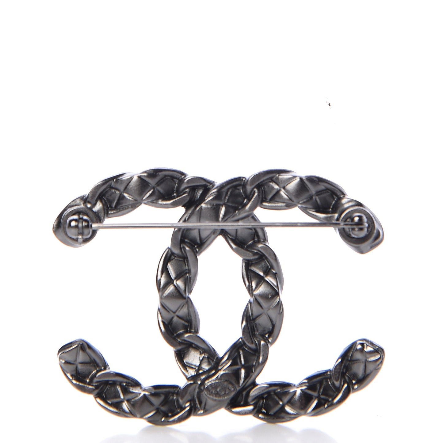 Ruthenium Chain CC Brooch