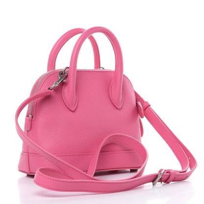 Balenciaga Signature Grained Calfskin Logo XXS Ville Top Handle Bag Rose Bubblegum Black 3 of 9