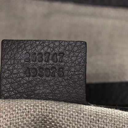 Gucci Pebbled Calfskin Medium Greenwich Shoulder Bag Grey 7 of 16