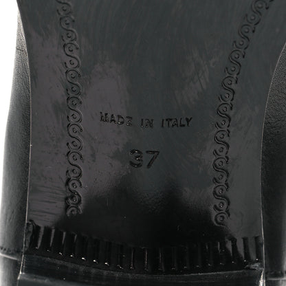 Chanel Shiny Calfskin CC Mid Calf Boots 37 Black 7 of 7