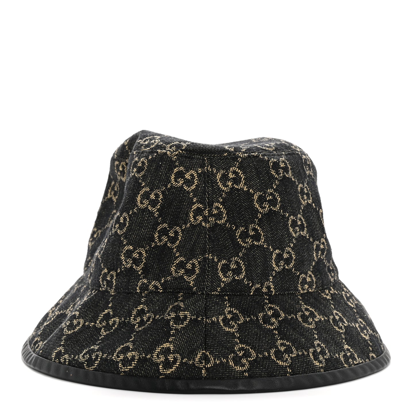 Jacquard Denim GG Monogram Oscar Bucket Hat L Black Ivory