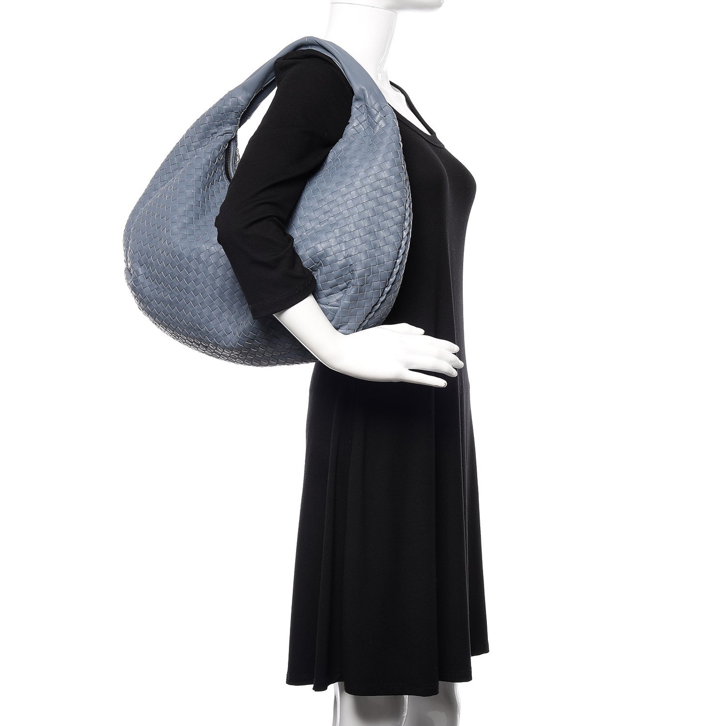 Nappa Intrecciato Large Belly Veneta Hobo Krim