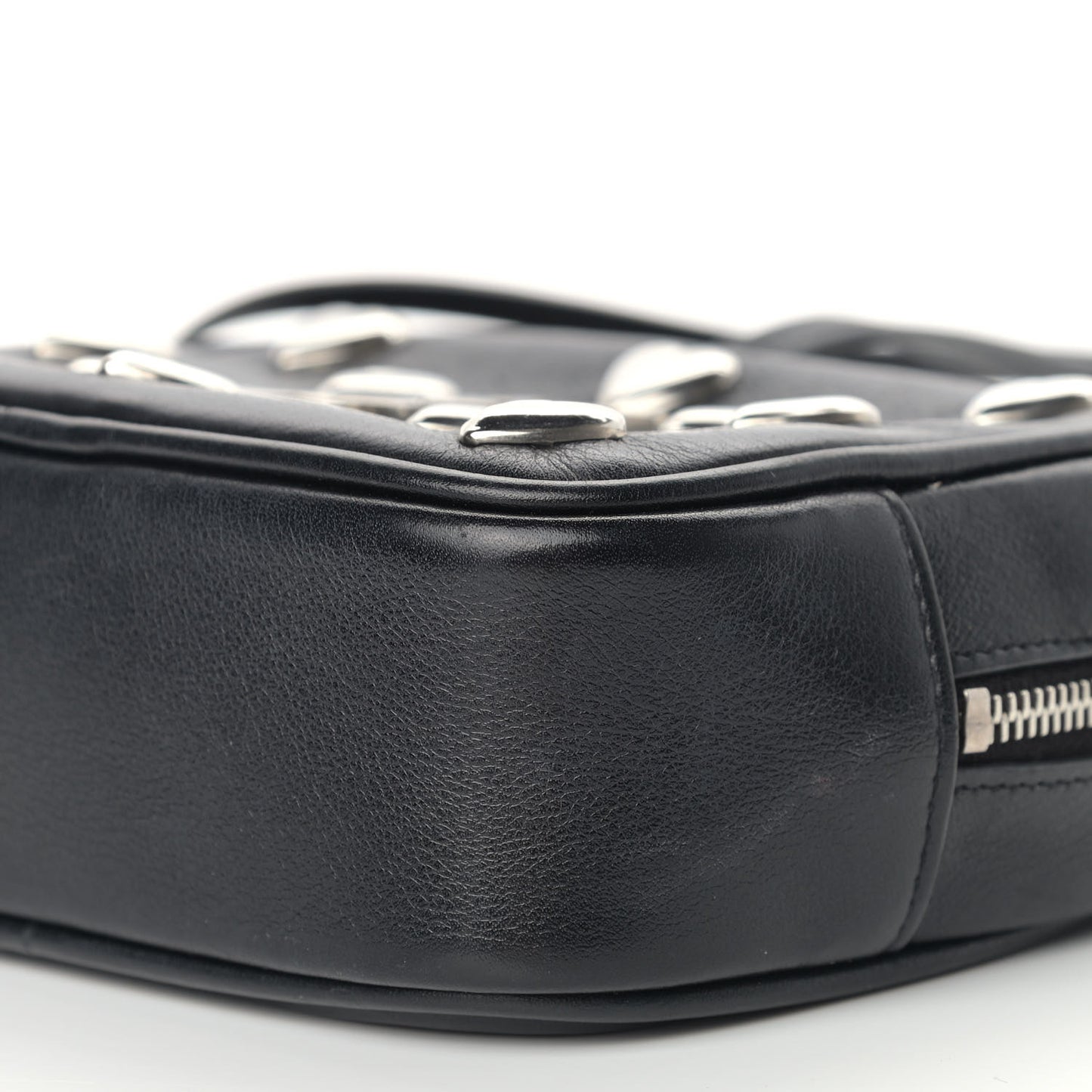 Calfskin Heart Monogram Lou Camera Bag Black