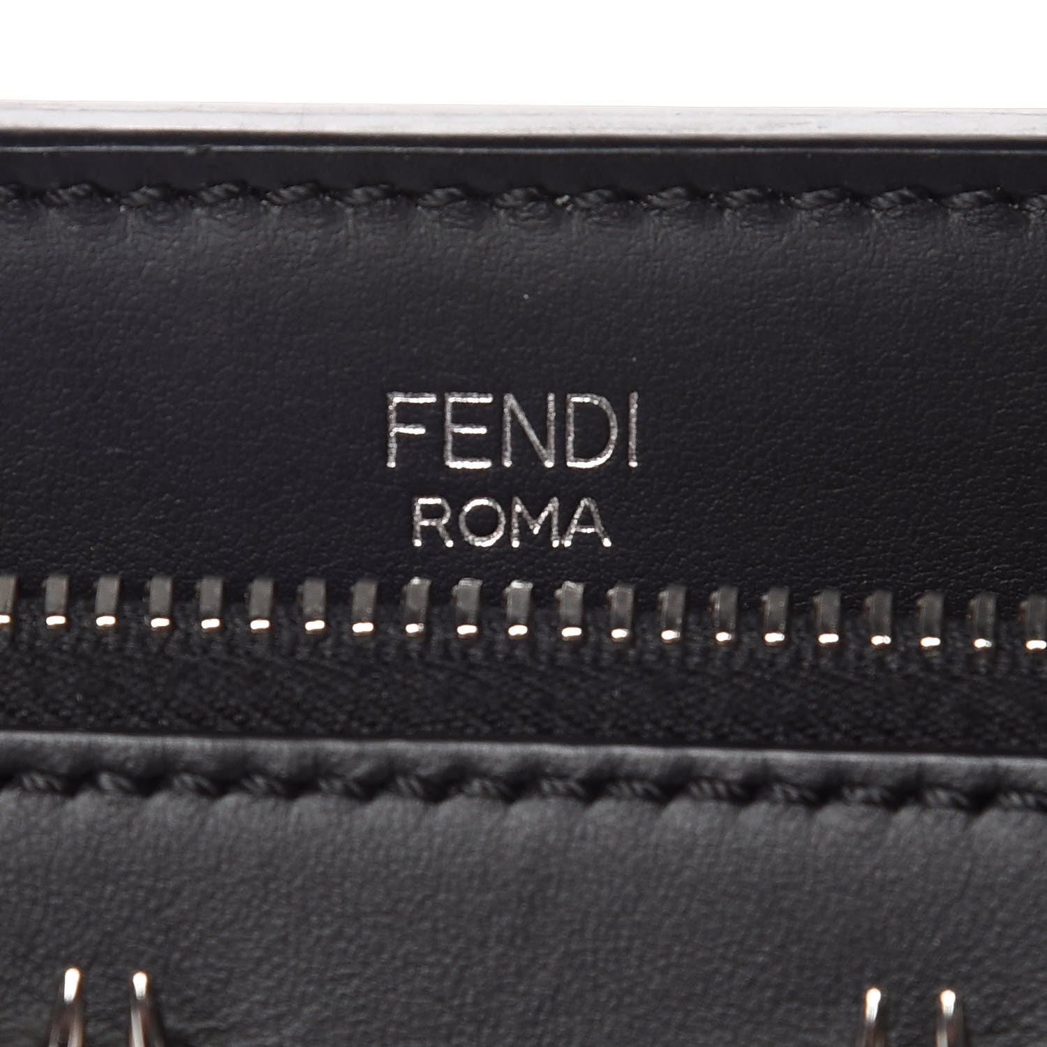 Fendi Vitello Baltico Hypnoteyes Studded Small Dotcom Click Chain Satchel Black 9 of 15