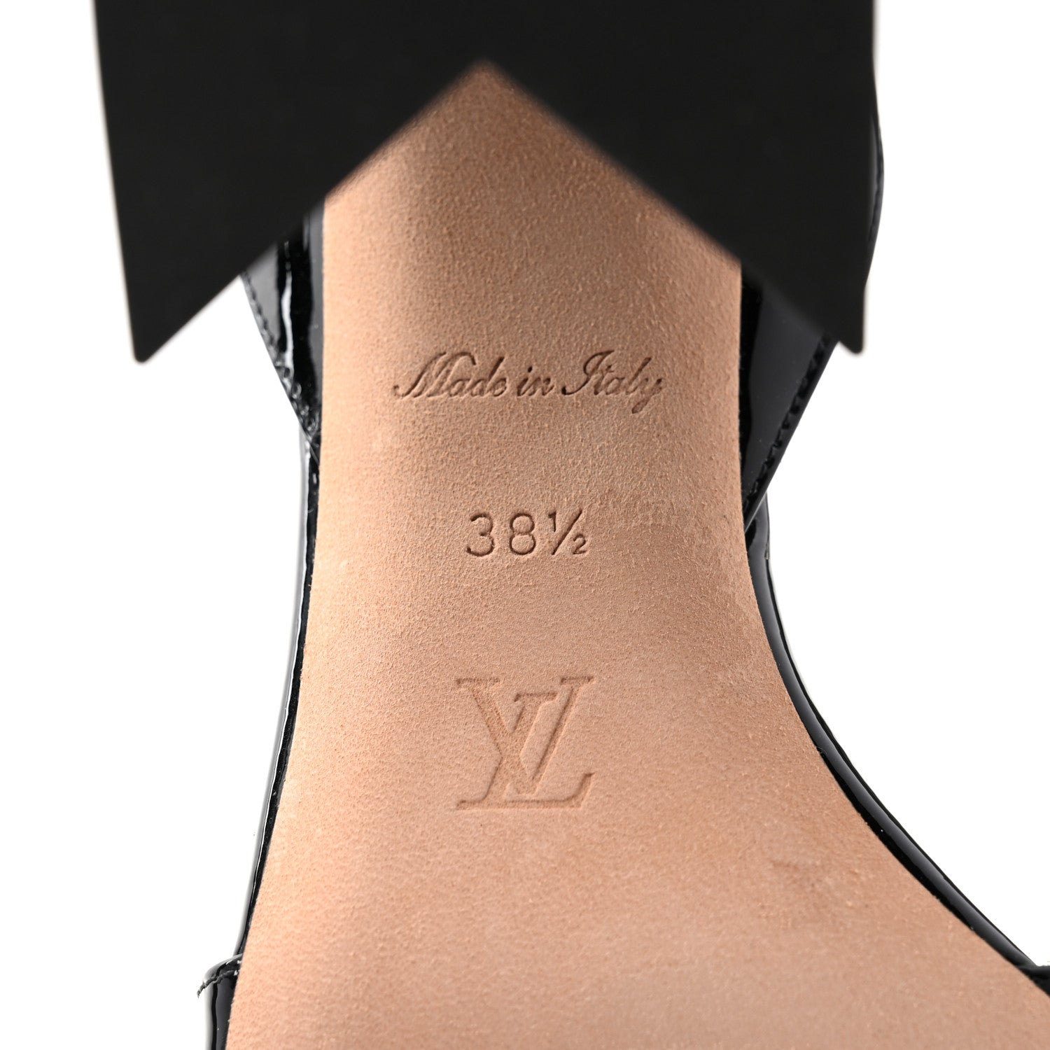 Louis Vuitton Patent Calfskin Shake Sandals 38.5 Black 7 of 11