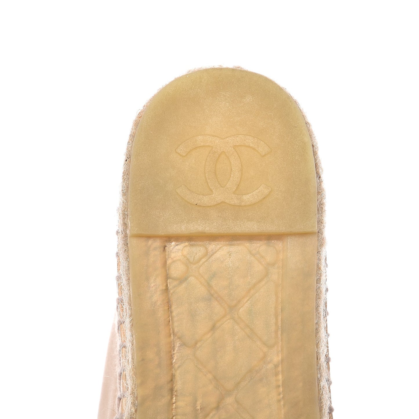 Lambskin CC Espadrilles 38 Beige Black