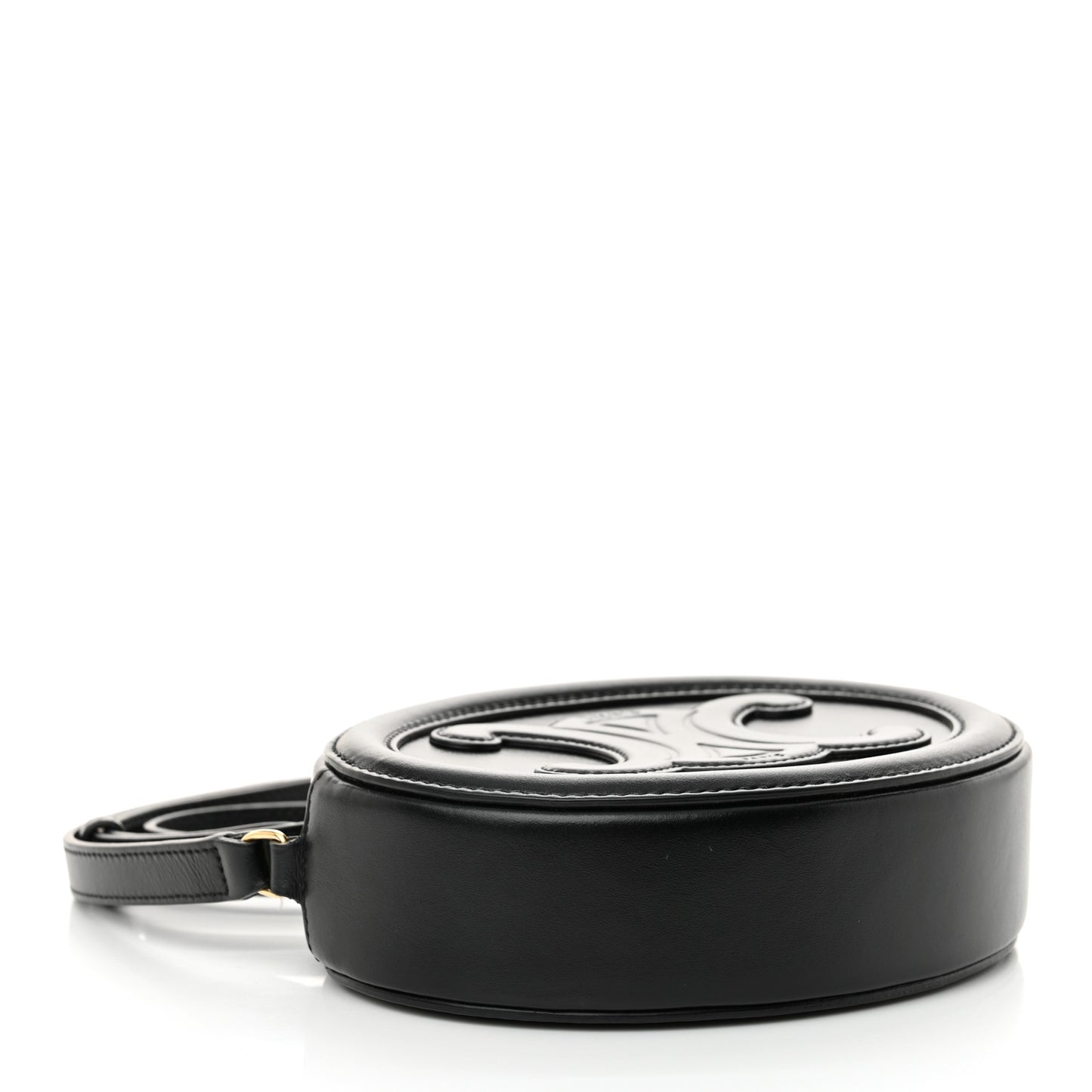 Smooth Calfskin Cuir Triomphe Oval Bag Black