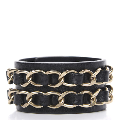 Chanel Lambskin CC Chain Turnlock Bracelet S Black 2 of 4