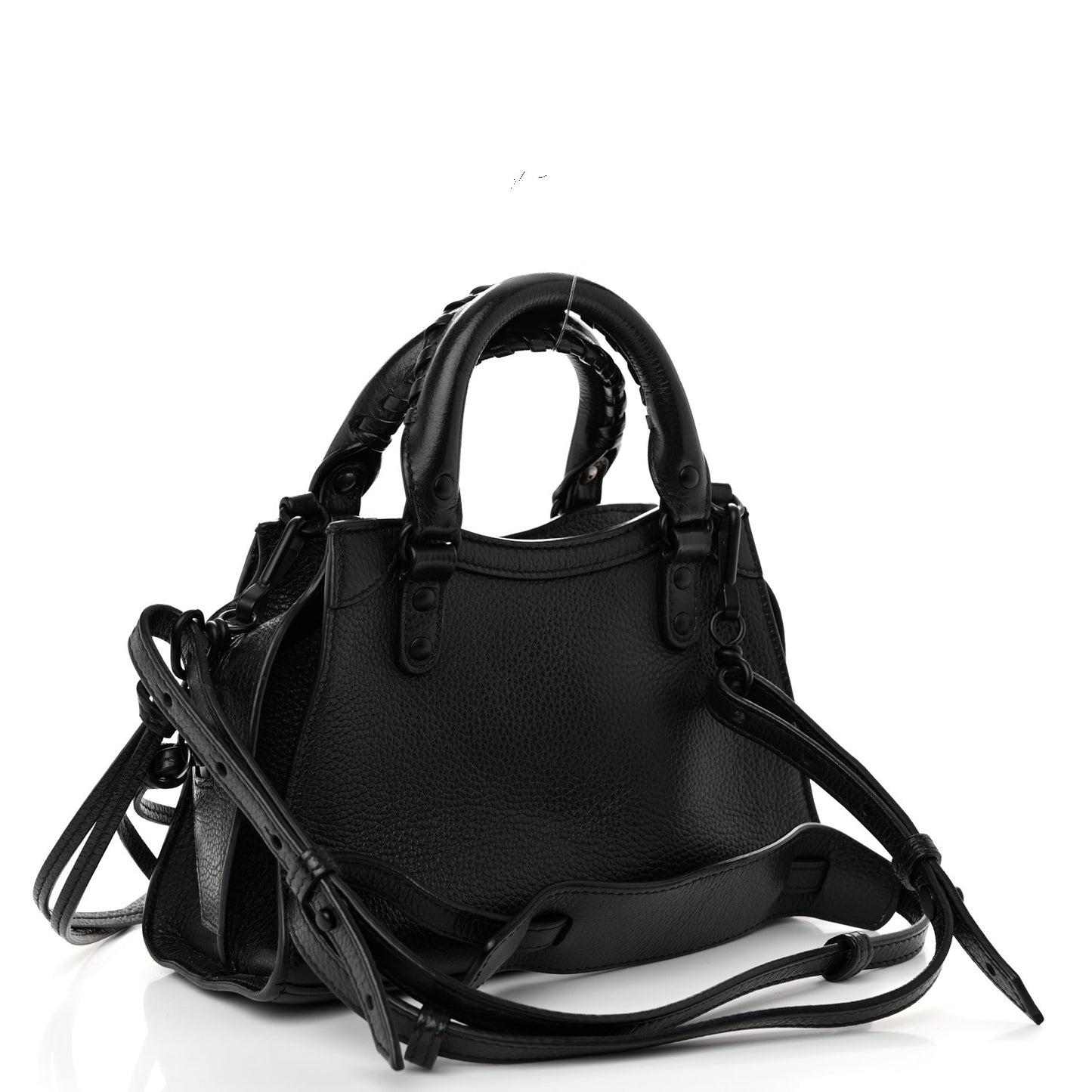 Grained Calfskin Neo Classic Black Hardware Mini City Black
