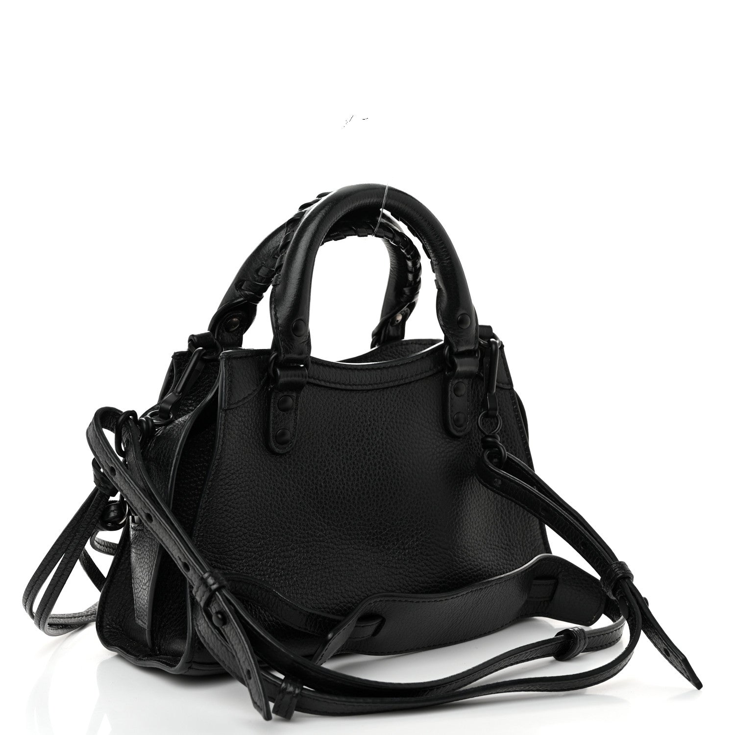 Balenciaga Grained Calfskin Neo Classic Black Hardware Mini City Black 3 of 10