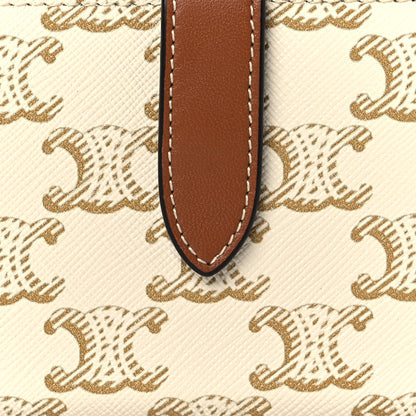 Celine Canvas Triomphe Small Strap Wallet White 7 of 7