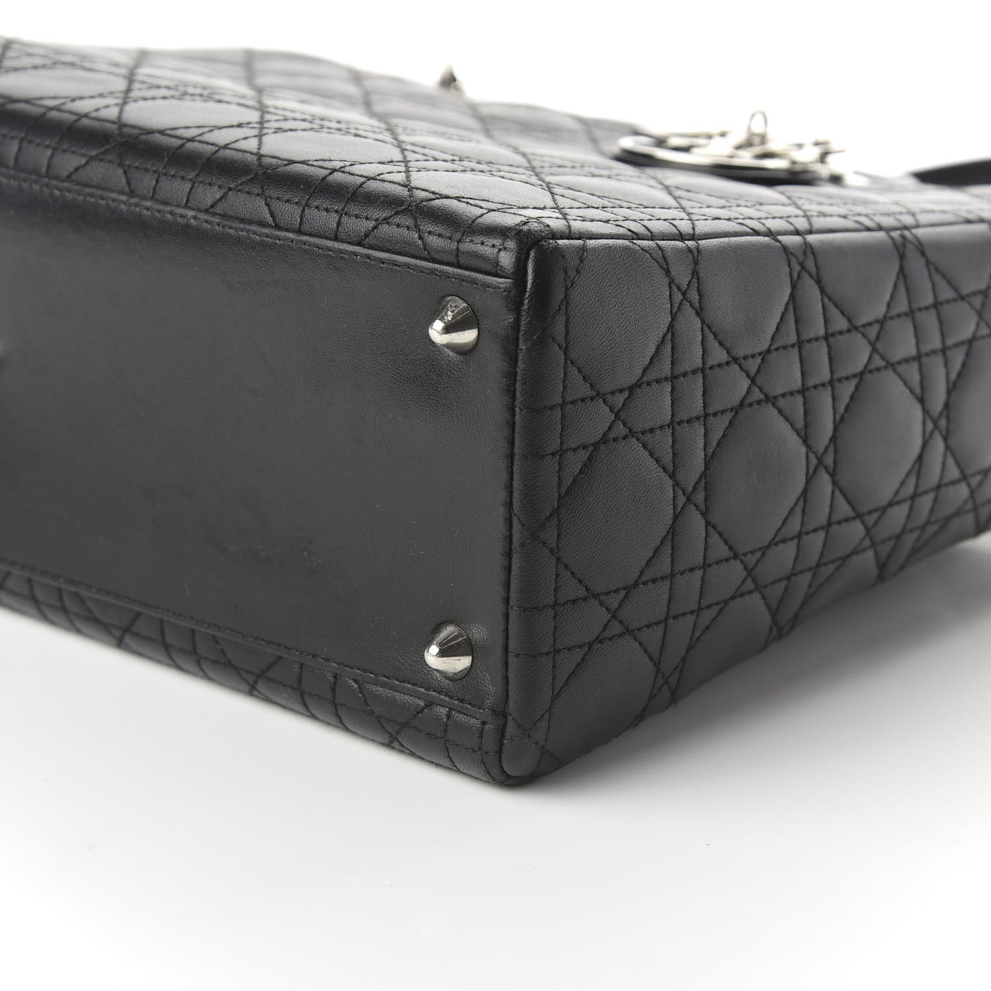 Lambskin Cannage Large Lady Dior Black