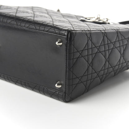 Christian Dior Lambskin Cannage Large Lady Dior Black 7 of 10
