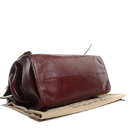 Burberry Leather Ashmore Tote Burgundy 4 of 9