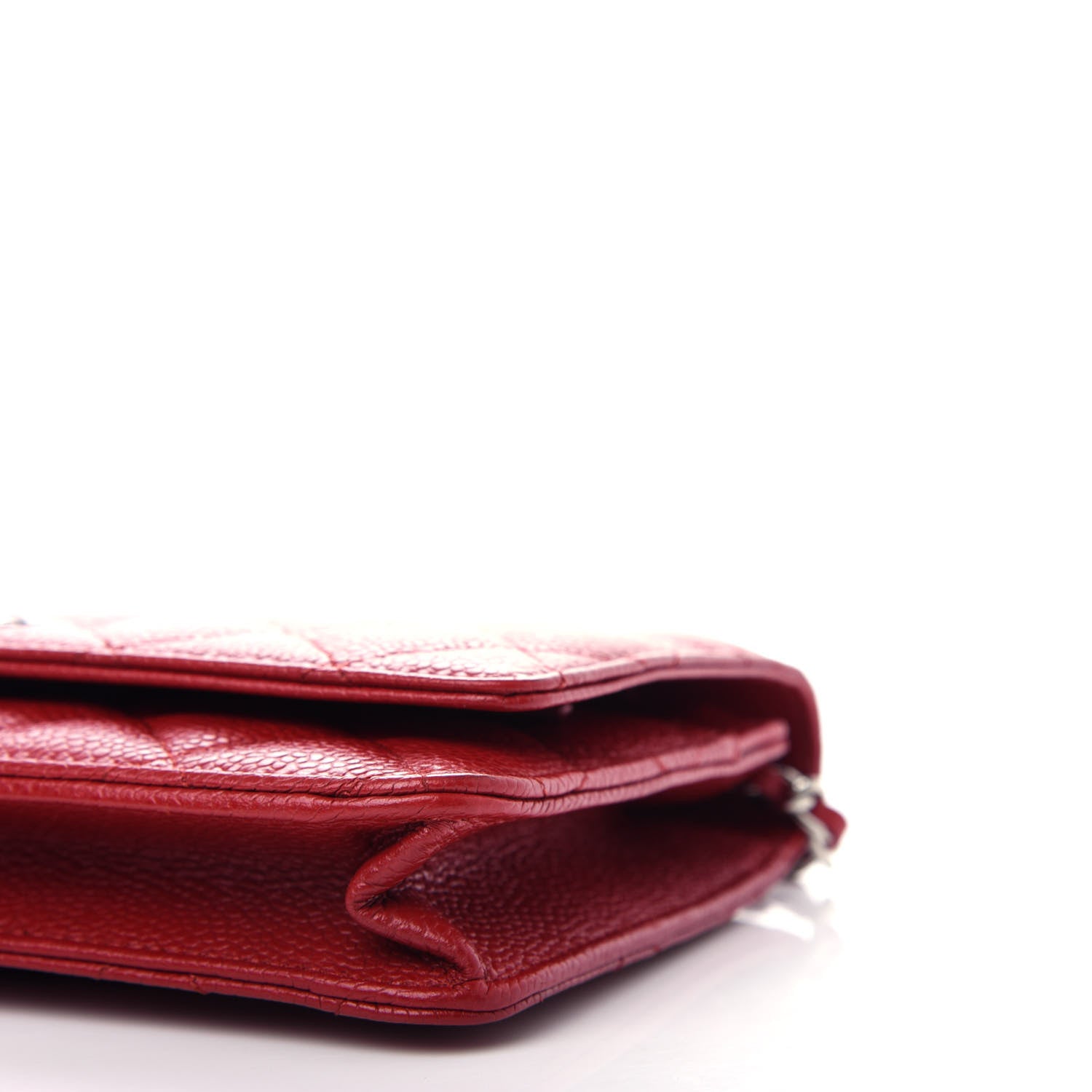 Chanel Caviar Quilted Wallet On Chain WOC Red 10 of 12