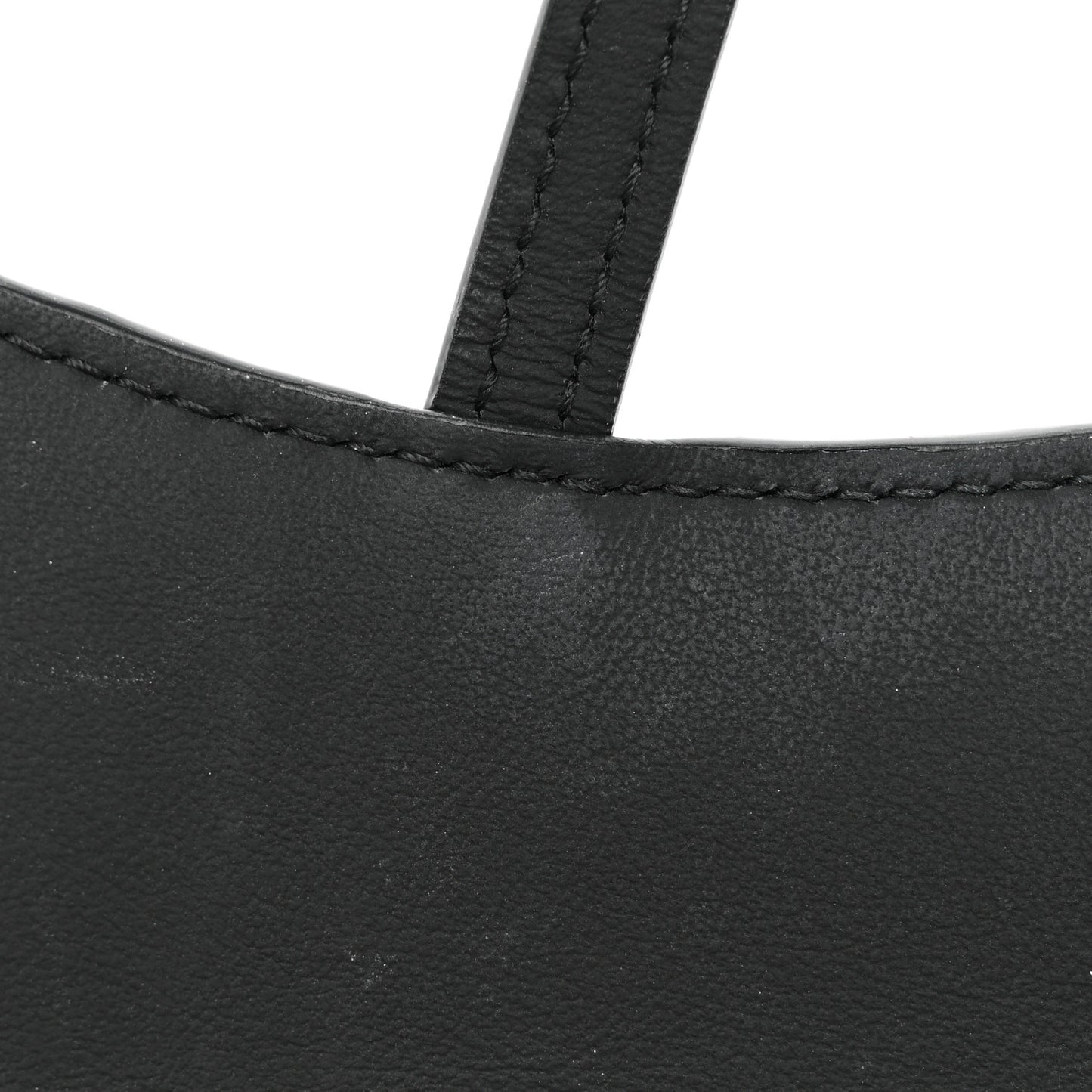 Ultra Matte Calfskin Saddle Chain Wallet Pouch Black