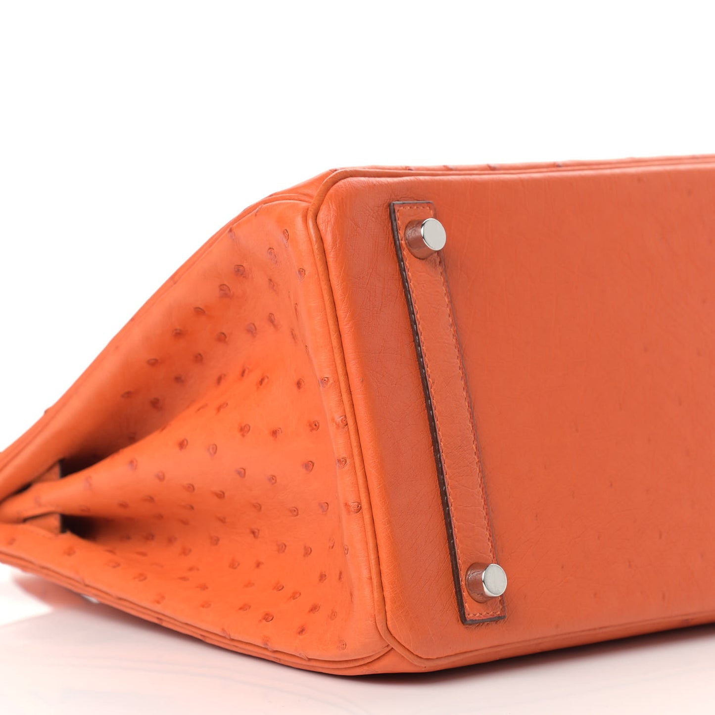 Ostrich Birkin 30 Tangerine