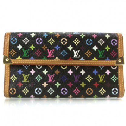 Louis Vuitton Monogram Multicolor Porte Tresor International Wallet Black 1 of 9