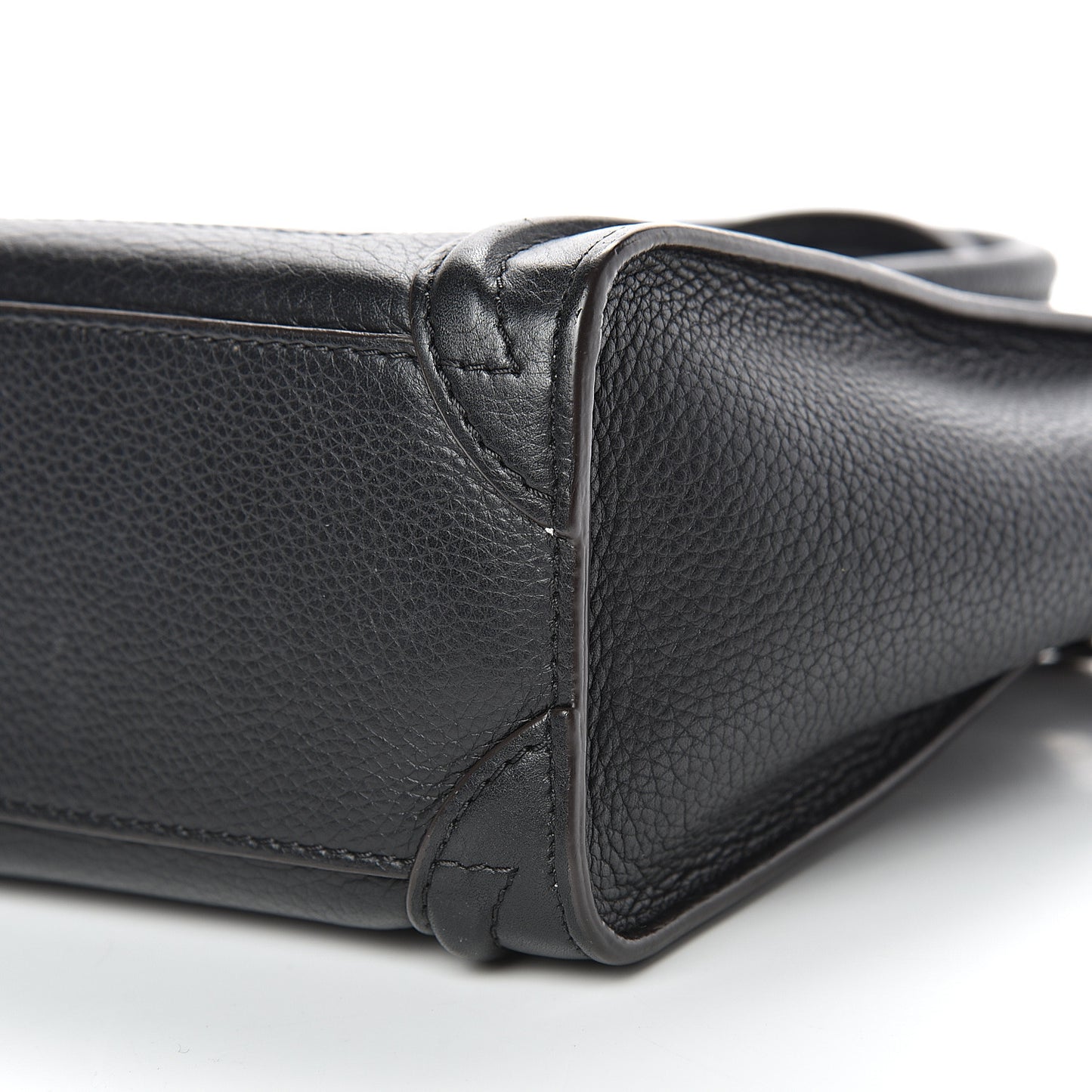 Drummed Calfskin Nano Luggage Black