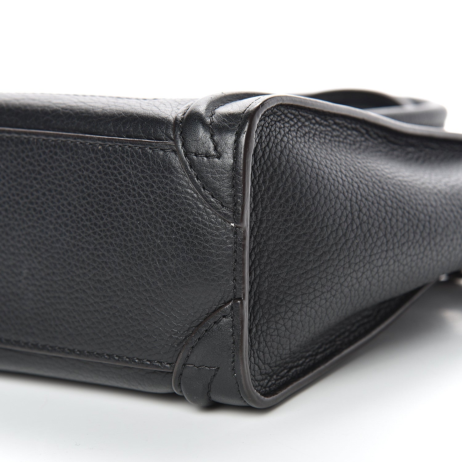 Celine Drummed Calfskin Nano Luggage Black 9 of 11