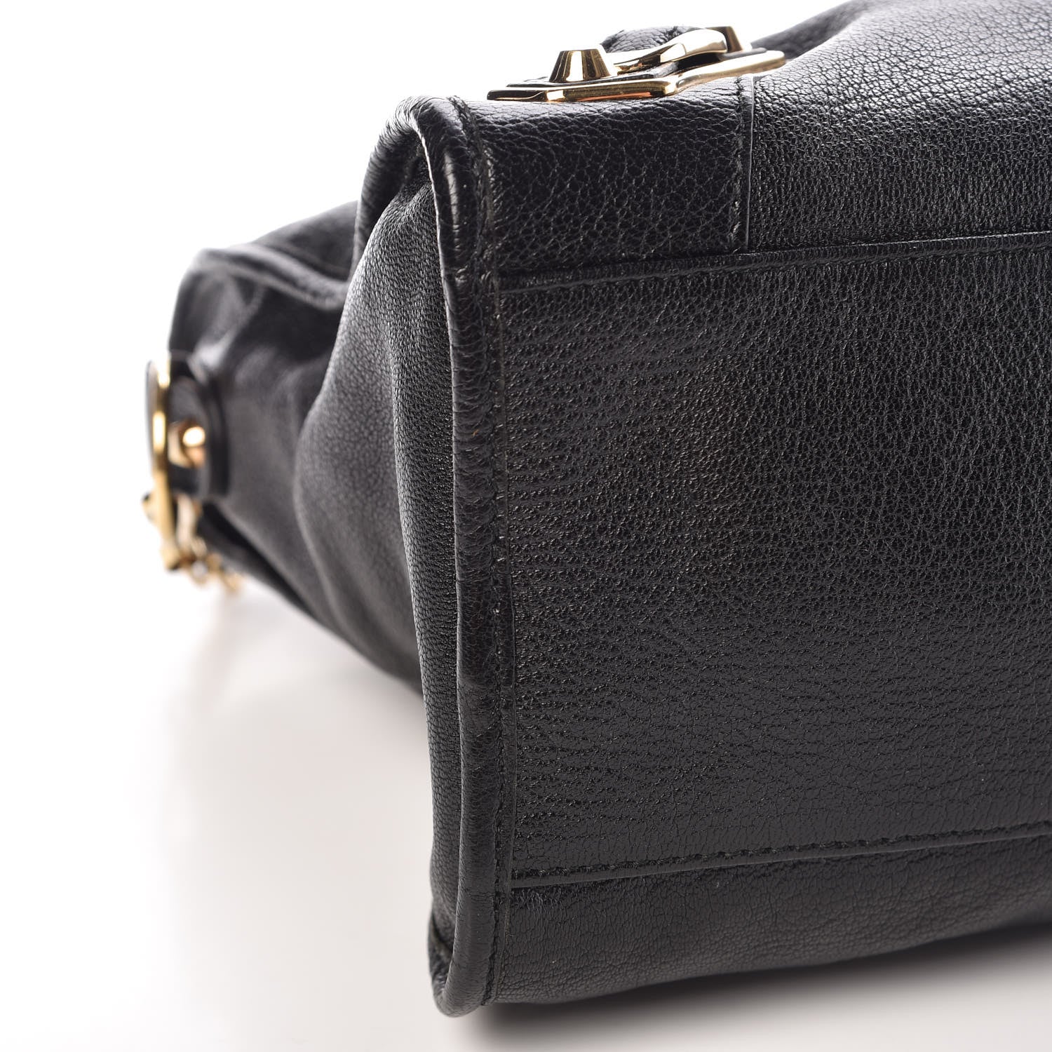 Balenciaga Chevre Gold Metallic Edge Hardware City Black 9 of 10